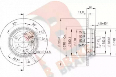 R BRAKE 78rbd29900 -  Тормозной диск